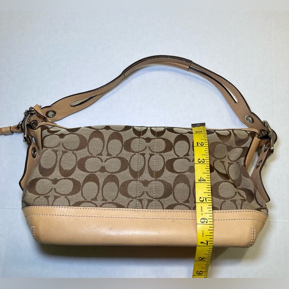 Coach 2005 Vintage Signature Canvas and Leather Handbag in Beige - Picture 13 of 15